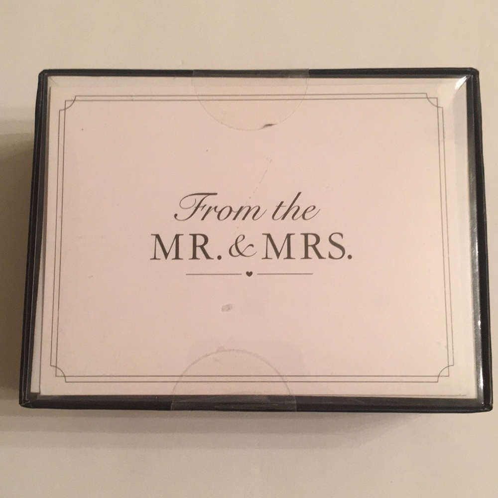 Mr. & Mrs. blank thank you cards
